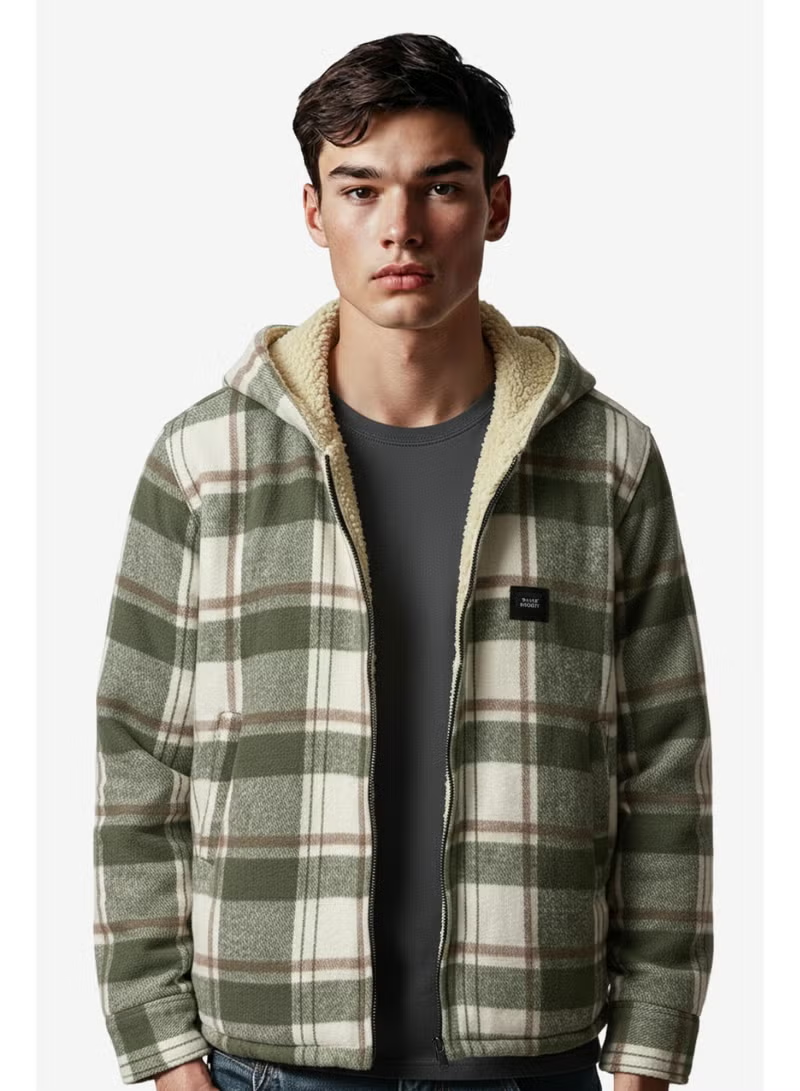 Padded Long Sleeves Zipper Hooded Jacket