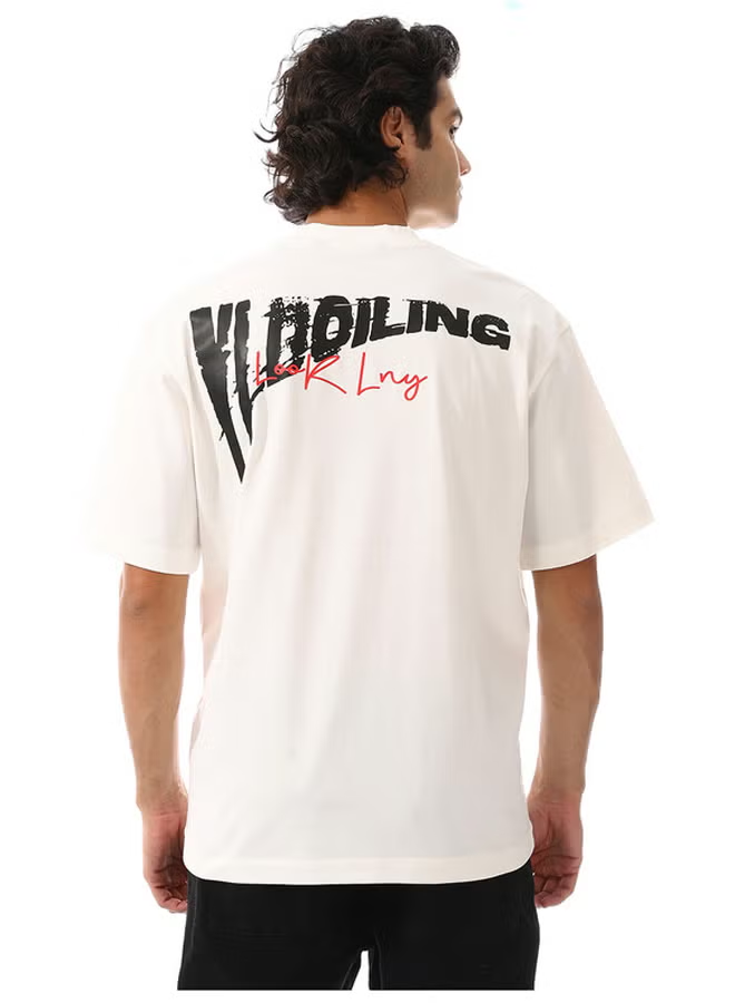 White Printed Summer T-Shirt