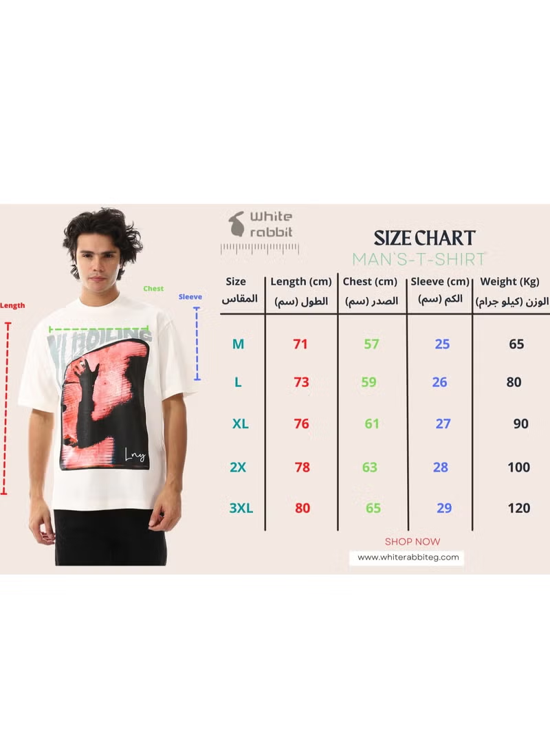 White Printed Summer T-Shirt