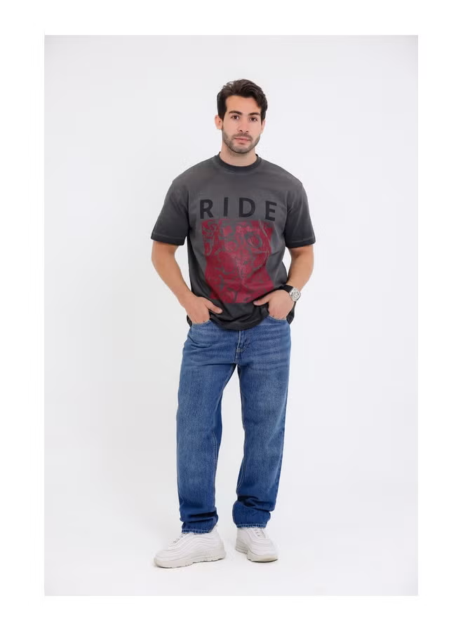 "RIDE" Floral Graphic T-Shirt