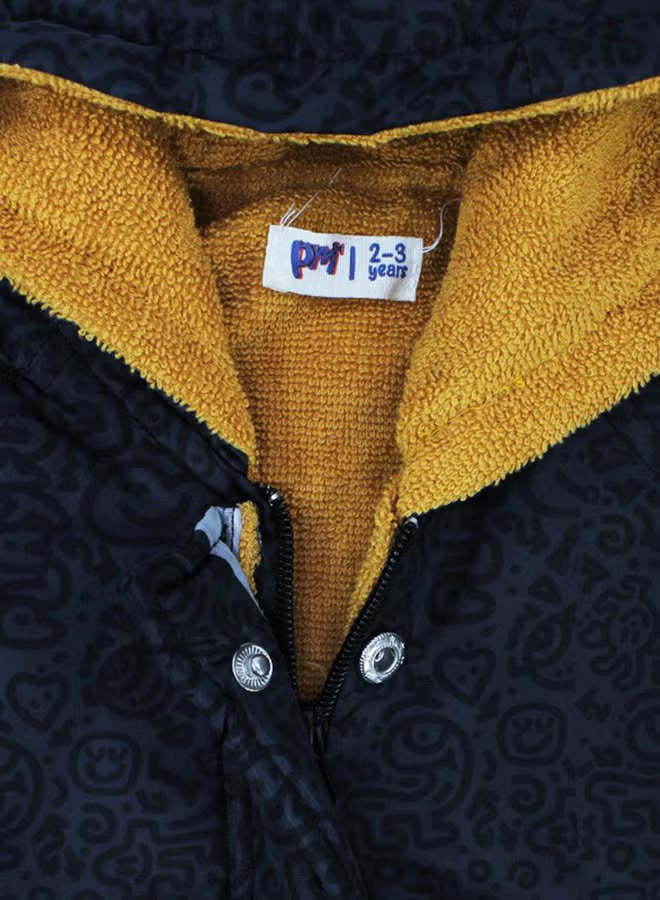 Playmore Unisex Charcoal Doodles Poncho Beach Towel With Hoodie