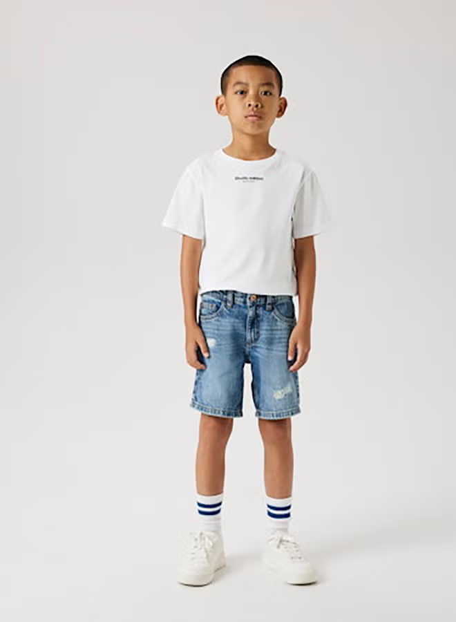 Name It Kids Boys Silas Loose Denim Shorts 7998-Be