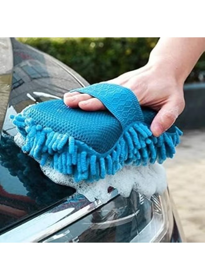 Multi-colored microfiber car cleaning