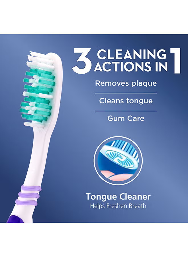 Oral-B 3-Effects Delicate White Toothbrush Medium 3 Pack