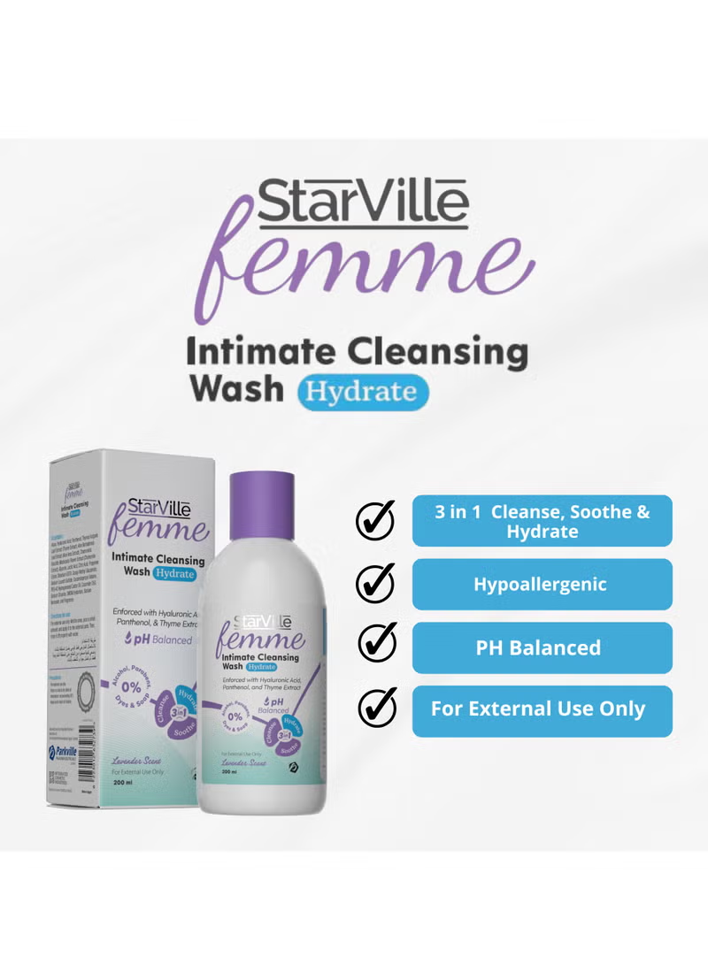 StarVille Femme Intimate Cleansing Wash Hydrate 200 ml