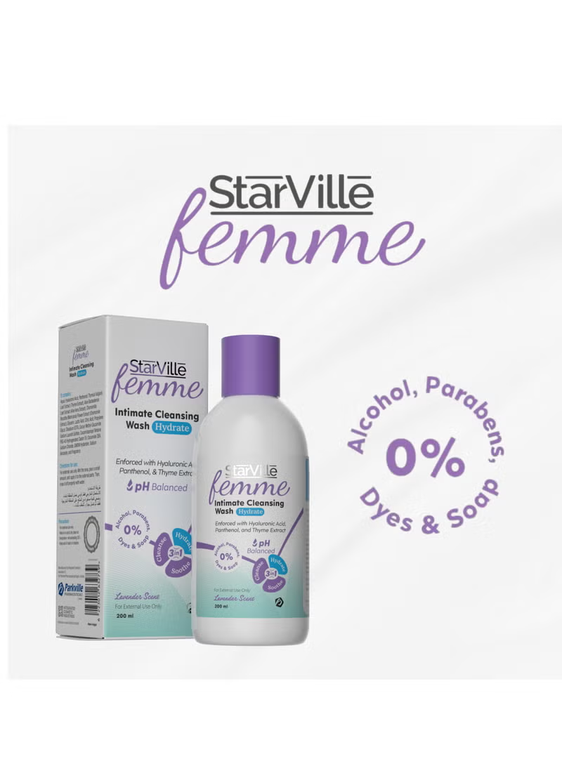 StarVille Femme Intimate Cleansing Wash Hydrate 200 ml