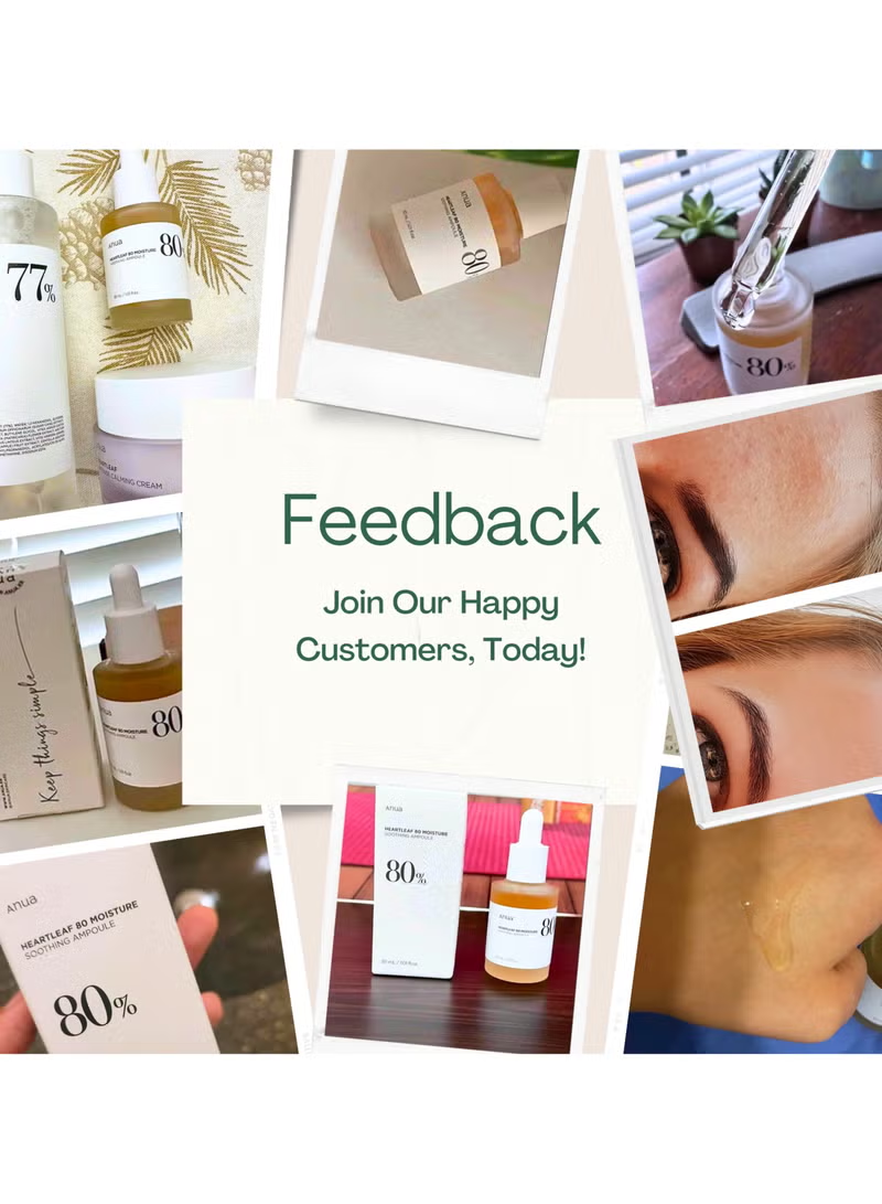 Heartleaf 80% Soothing Ampoule Non-Greasy, Highly Concentrated Skin Calm Serum Hydrating Panthenol B5 Calming Treatment Essence For Combination, Sensitive & Normal Skin 1.01 fl.oz / 30ml