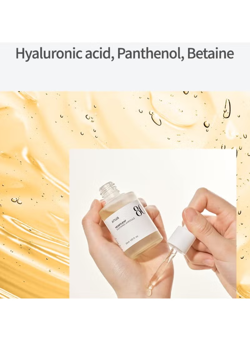 Heartleaf 80% Soothing Ampoule Non-Greasy, Highly Concentrated Skin Calm Serum Hydrating Panthenol B5 Calming Treatment Essence For Combination, Sensitive & Normal Skin 1.01 fl.oz / 30ml