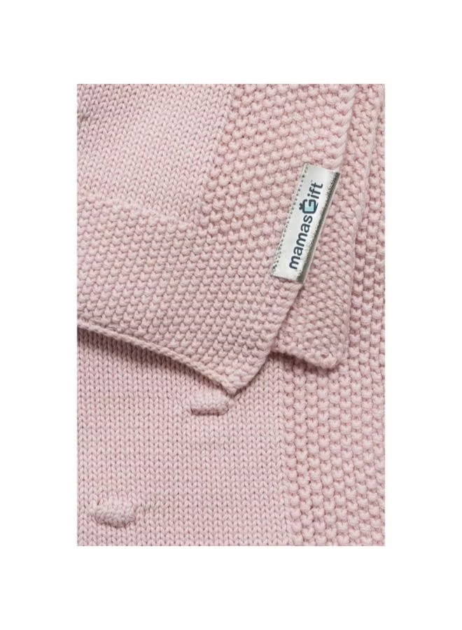 Pink Knitted Blanket Baby Blanket Knitted with Knot; We Take Pride in Creating Beautifully Designed Products with Gorgeous Colours and Patterns That Both Parents and Children Will Love.