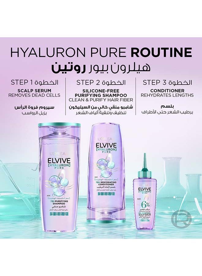 Elvive Hyaluron Pure Serum For Oily Scalp & Roots with Salicylic acid - 102ml