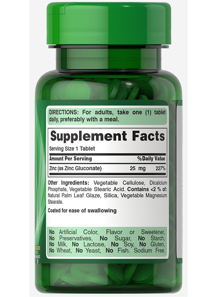 Zinc 25 mg 100 Tablets