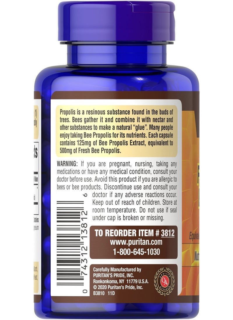 Bee Propolis 500 mg 100 Capsules